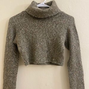 Urban Outfitters Turtleneck Knot Cropped Sweater